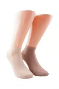 Boru Bamboo Biker Met Badstof Sokken Donker Beige 2-pack