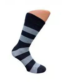 Boru Bamboo Sokken Streep Antraciet - 35-38