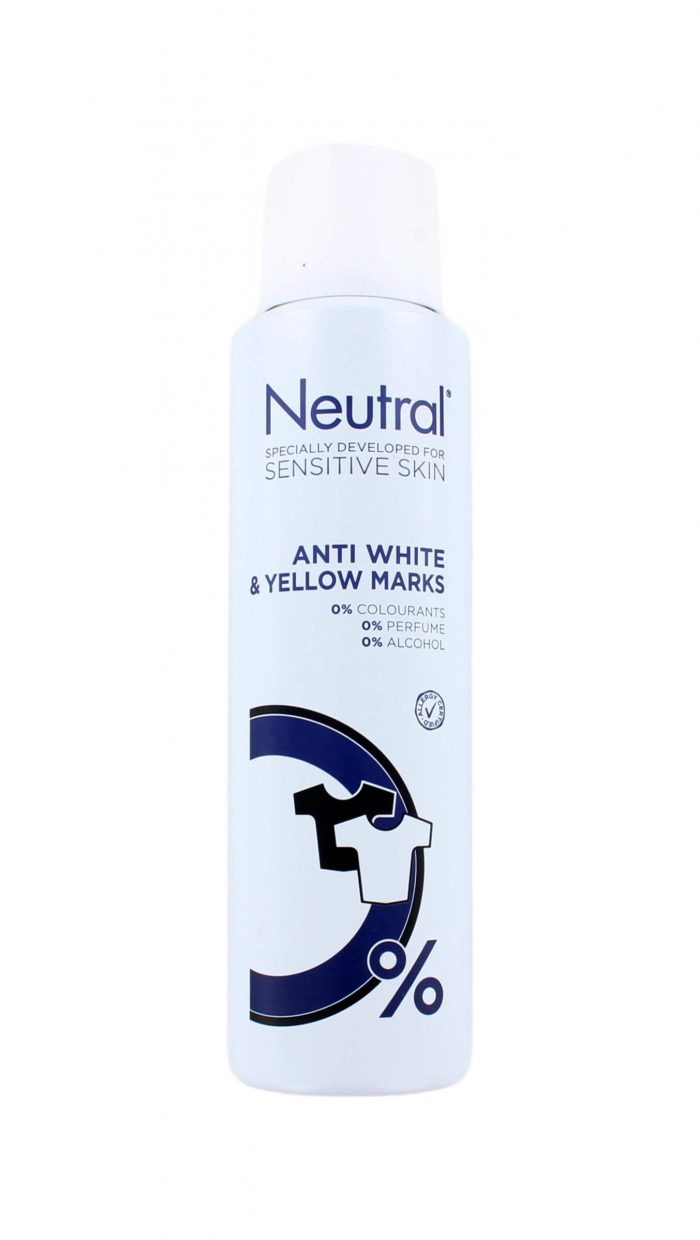 Neutral Deodorant Spray 0% Anti White & Yellow Marks, 150 ml