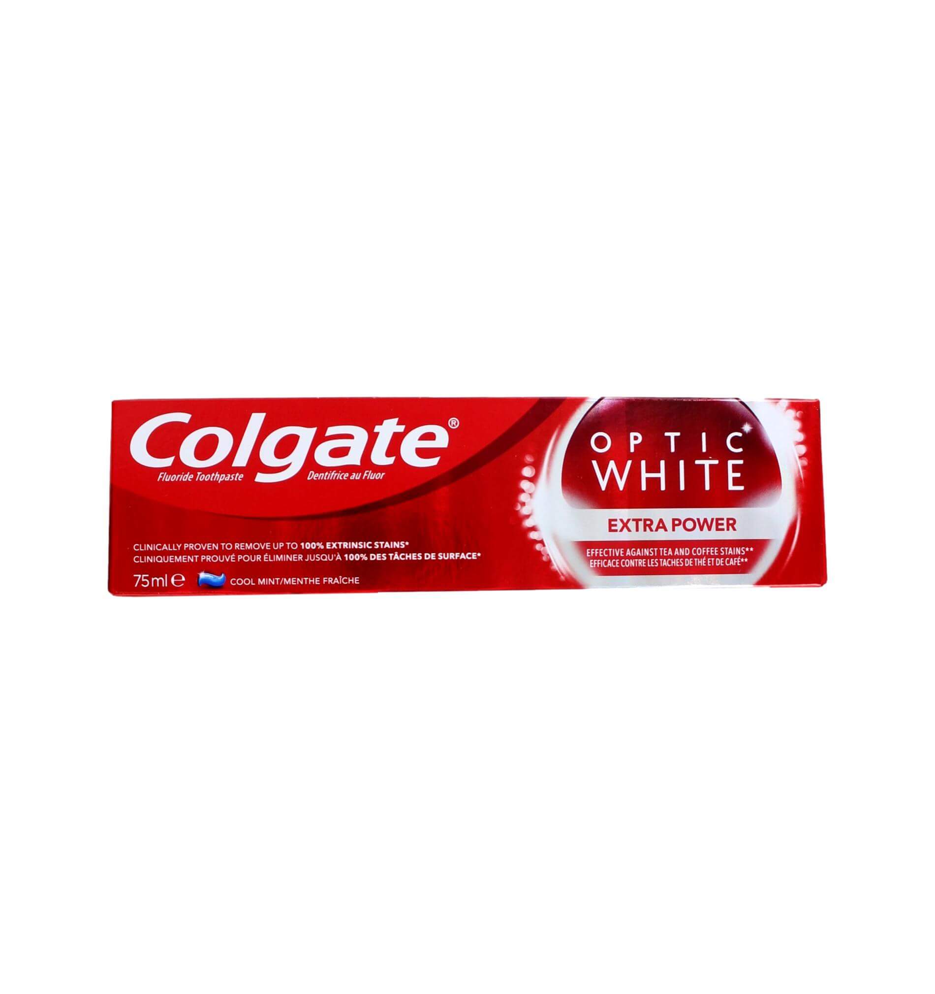pint Aan boord Tot ziens Colgate Tandpasta Optic White Extra Power, 75 ml | Nu 31% Korting