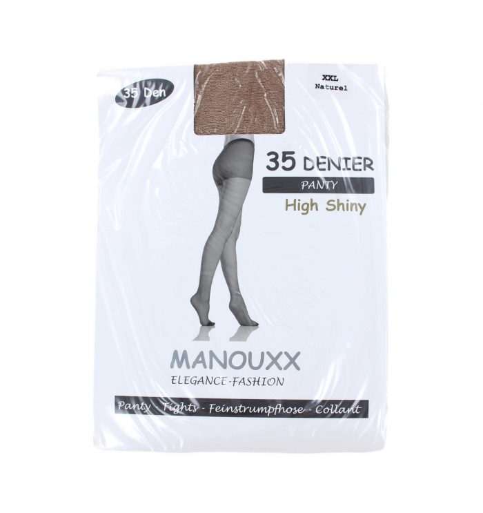 Manouxx Panty Shiny 35 Den Naturel - XXL