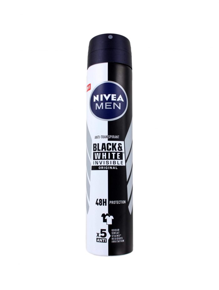Nivea Men Deodorant Spray Invisible Black & White, 200 ml