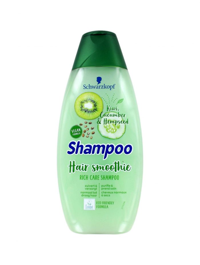 Schwarzkopf Shampoo Hair Smoothie Kiwi, Cucumber & Hempseed, 400 ml