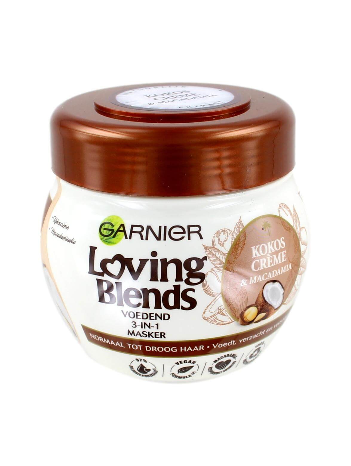 Junior Hinder Kalmte Garnier Loving Blends Haarmasker Kokos Creme & Macadamia, 300 ml | Nu 25%  Korting