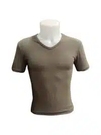 Boru Bamboo T-Shirt V-Hals Khaki - M