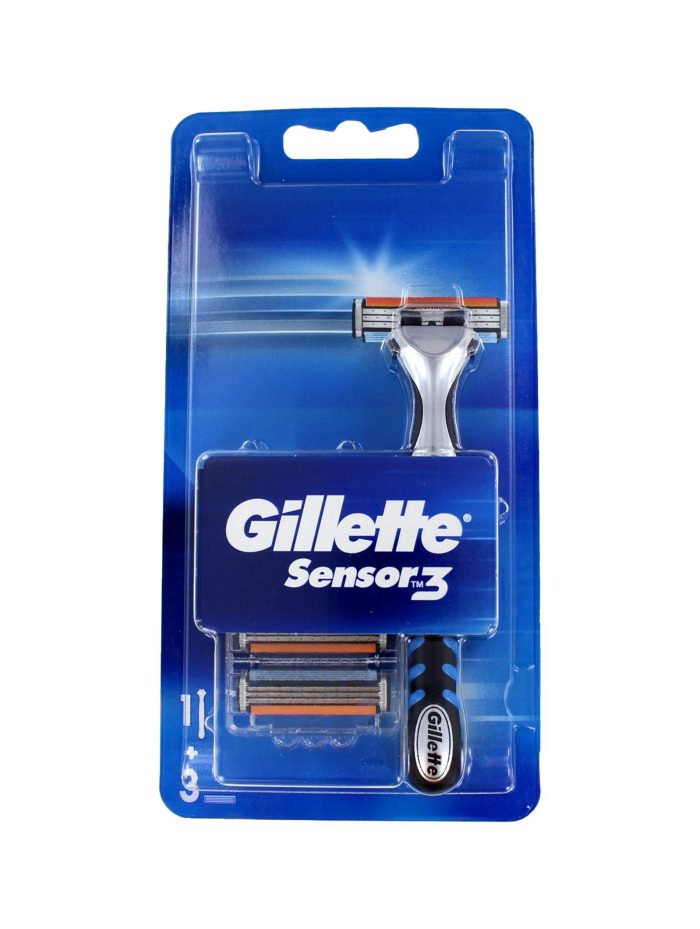 Gillette Sensor Houder + 3 Mesjes