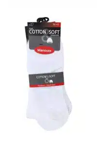 Manouxx Biker Sokken Wit, 4-Pack - 36-42