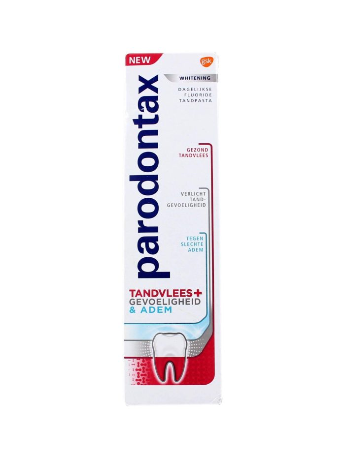 Parodontax Tandpasta Tandvlees + Gevoeligheid & Adem Whitening, 75 ml