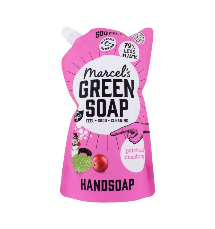 Marcel's Green Soap Navulling Handzeep Patchouli & Cranberry, 500 ml