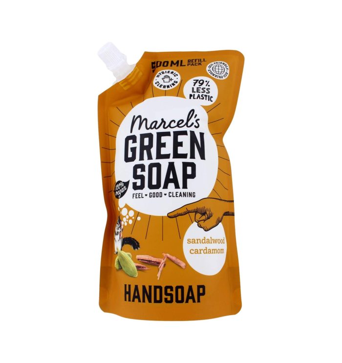 Marcel's Green Soap Navulling Handzeep Sandelhout & Kardemom, 500 ml