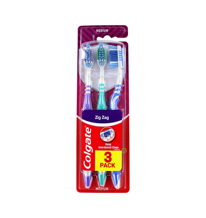 Colgate Tandenborstel Zig Zag Medium, 3 Stuks