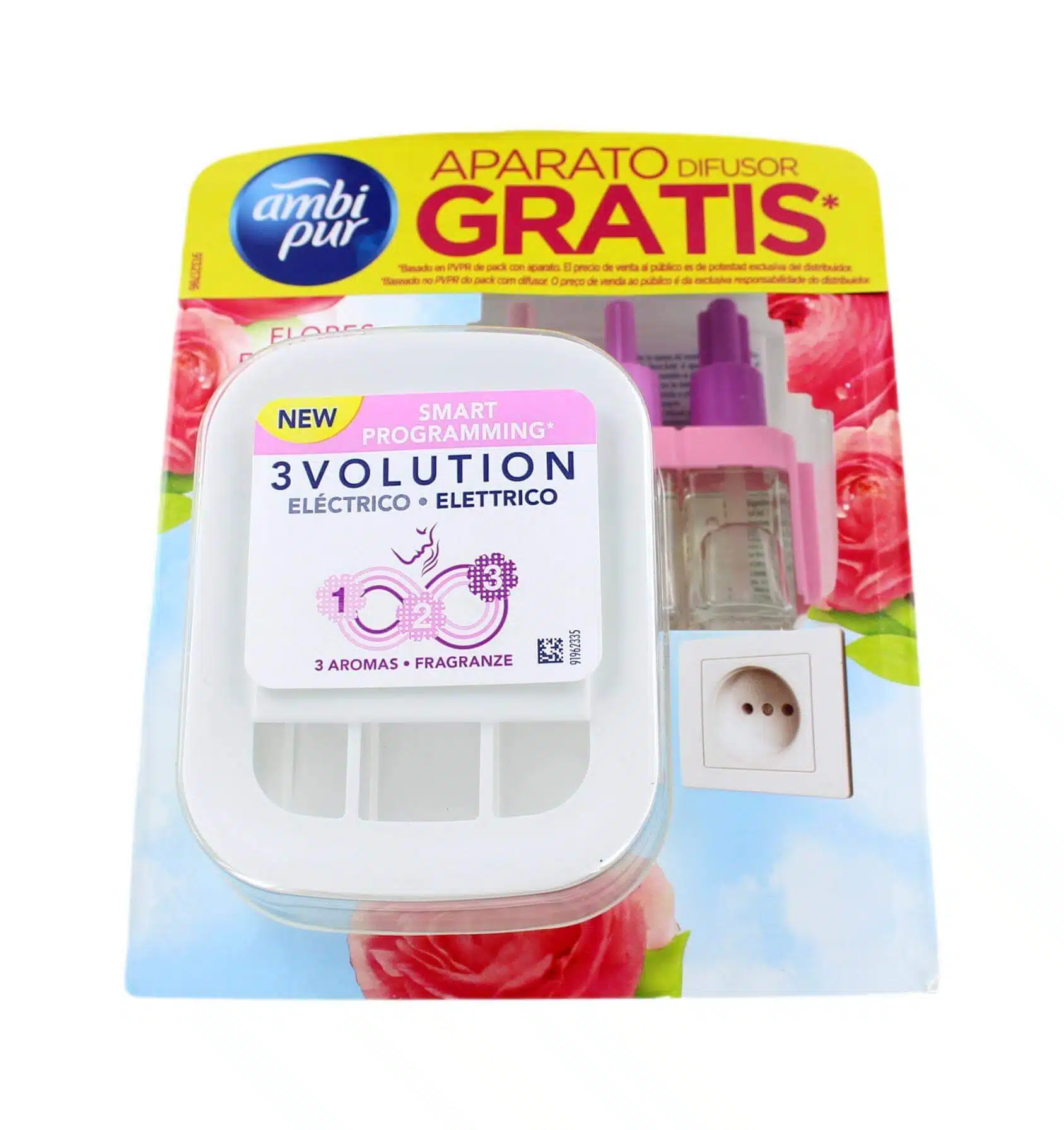 Ambi Pur 3Volution Navulling & Houder Elegante Bloemen, 21 ml