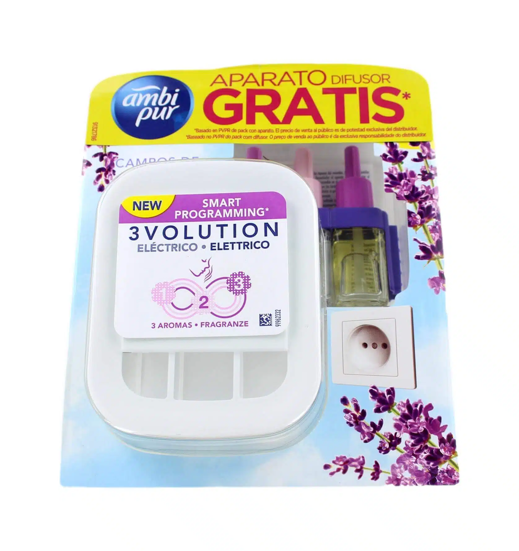 Ambi Pur 3Volution Navulling & Houder Lavendel, 21 ml