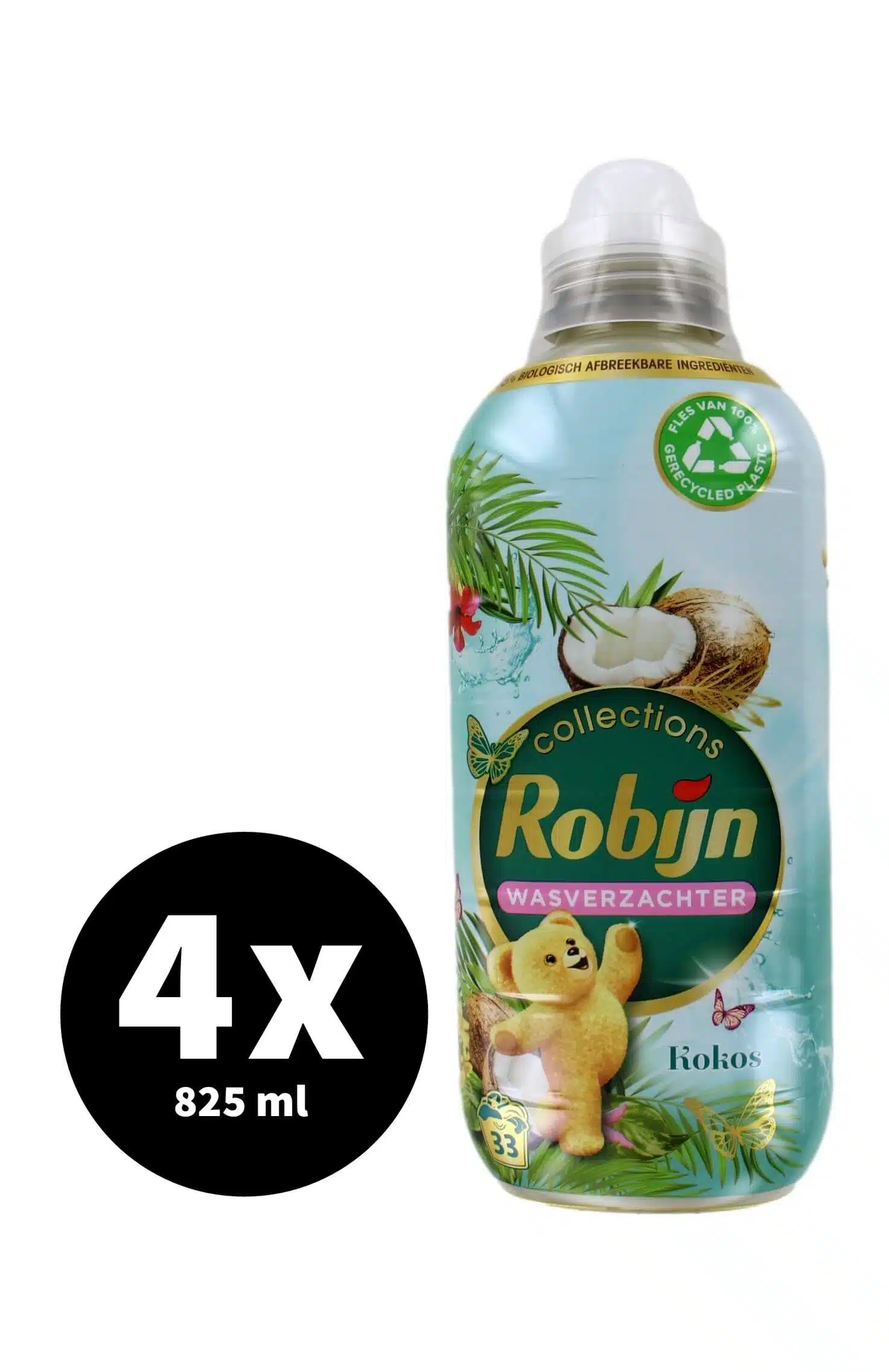 Robijn Wasverzachter Kokos 4 x 825 ml - 132 Wasbeurten