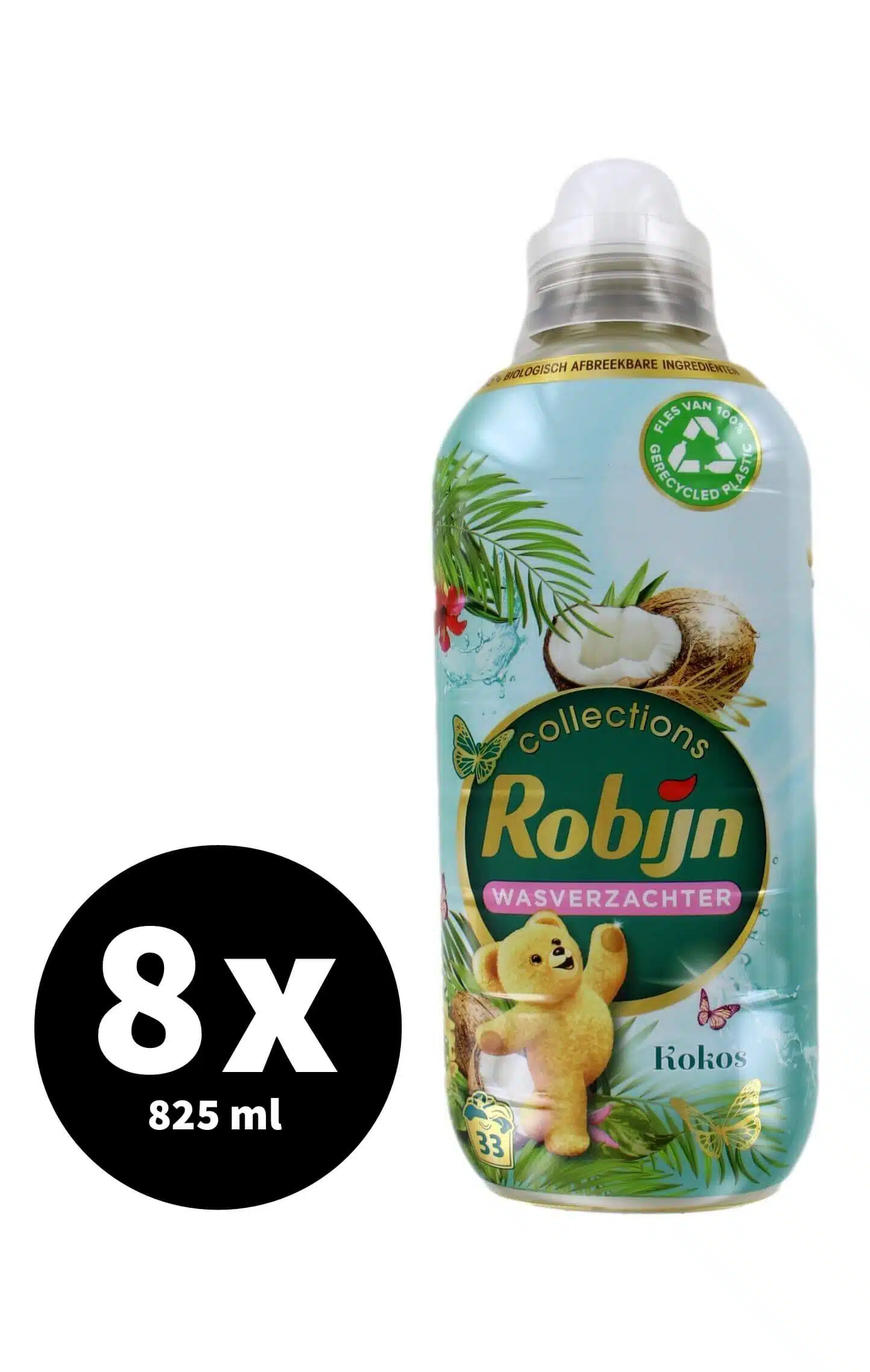Robijn Wasverzachter Kokos 8 x 825 ml - 264 Wasbeurten