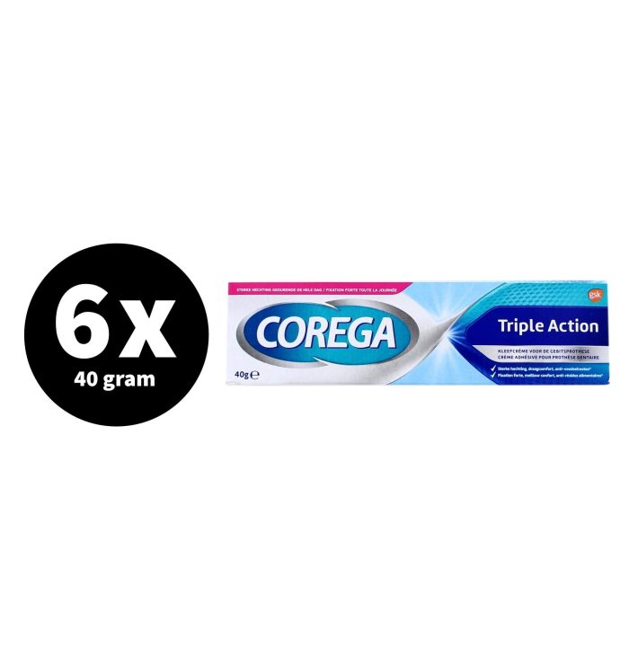 Corega Kleefcreme Triple Protection 6 x 40 Gram