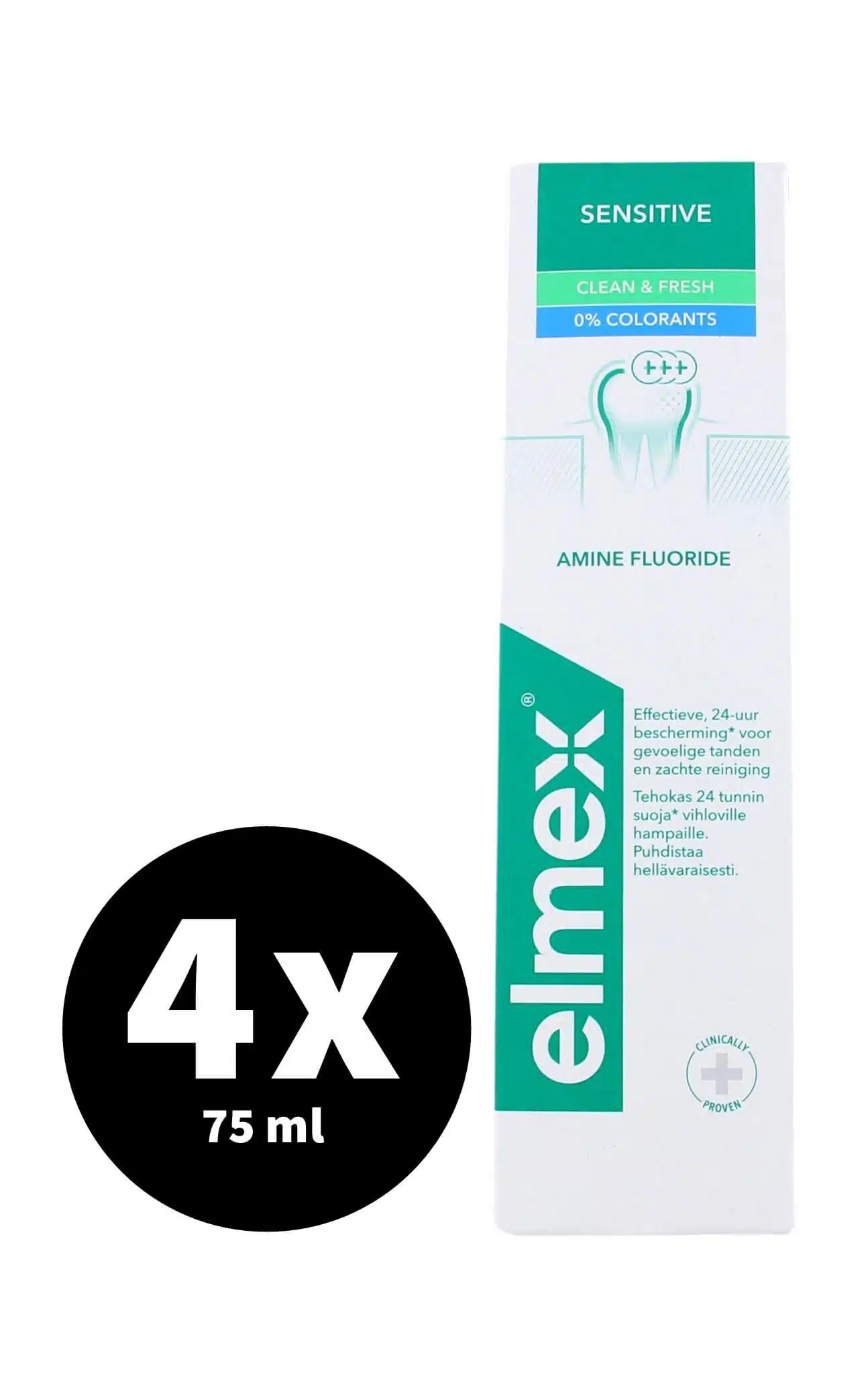Elmex Tandpasta Sensitive Clean & Fresh 4 x 75 ml