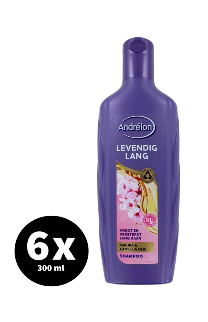 Andrelon Shampoo Levendig & Lang 6 x 300 ml