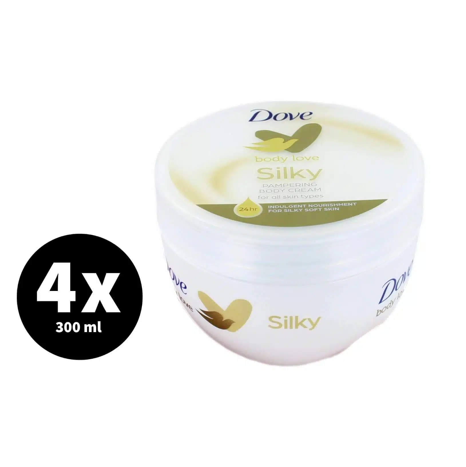 Dove Body Cream Silky 4 x 300 ml