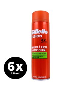 Gillette Scheerschuim Fusion5 Ultra Sensitive 6 x 250 ml