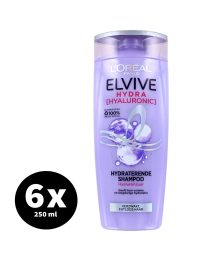 L'Oreal Elvive Shampoo Hydra Hyaluronic 6 x 250 ml