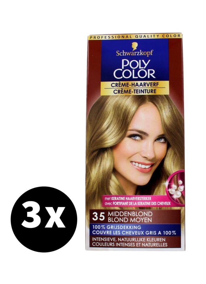 Poly Color Haarverf 35 Middenblond x 3