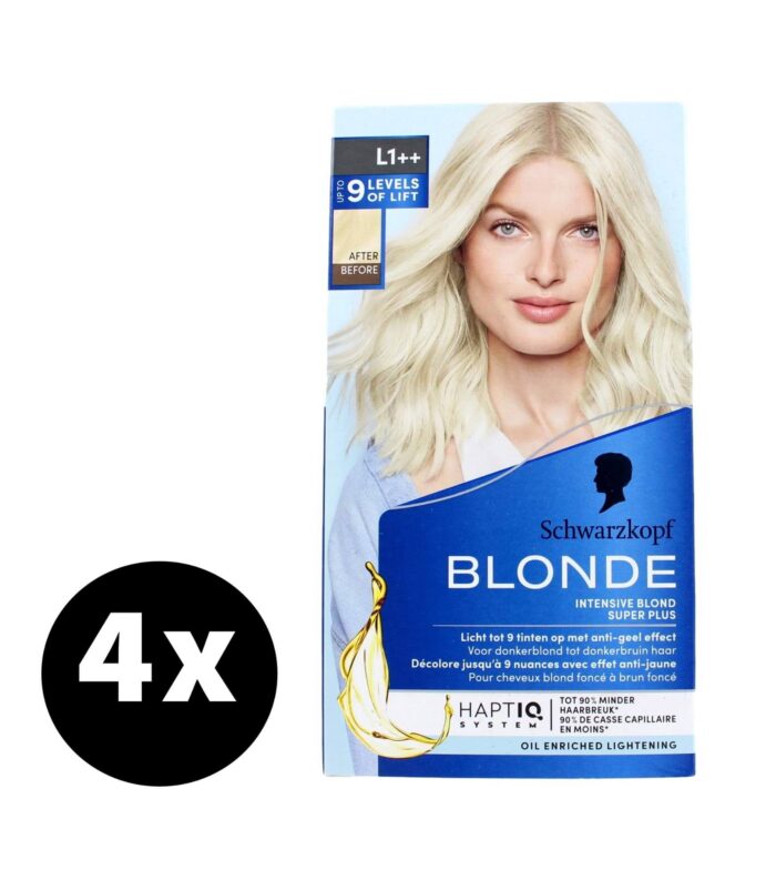 Schwarzkopf Blonde Haarverf L1++ Intensive Blond Super Plus x 4