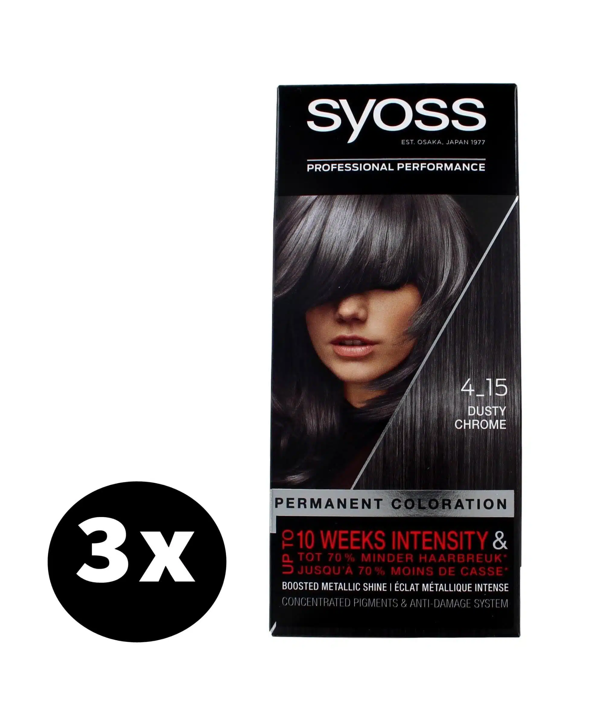 Syoss Haarverf 4-15 Dusty Chrome x 3