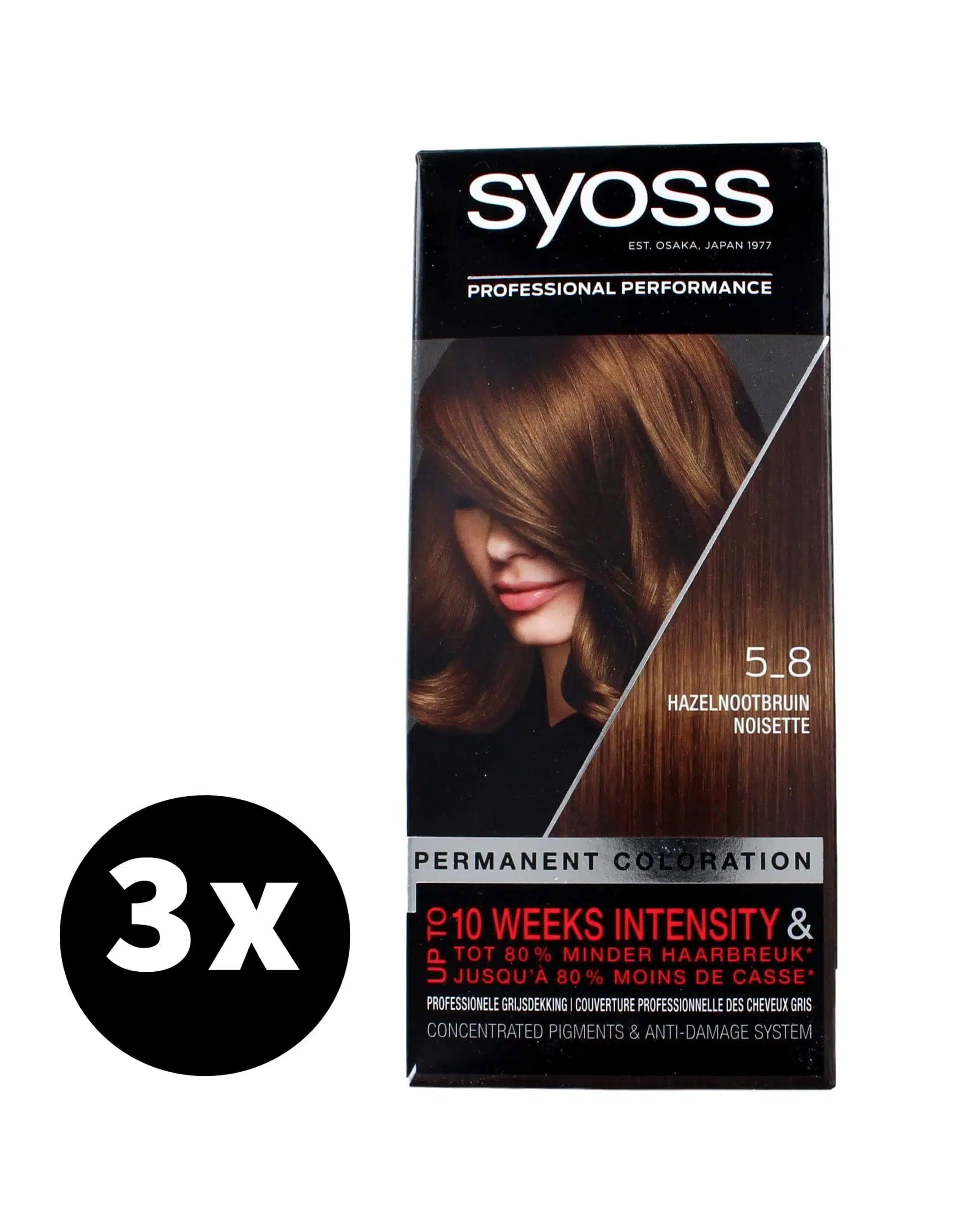 Syoss Haarverf 5-8 Hazelnootbruin x 3