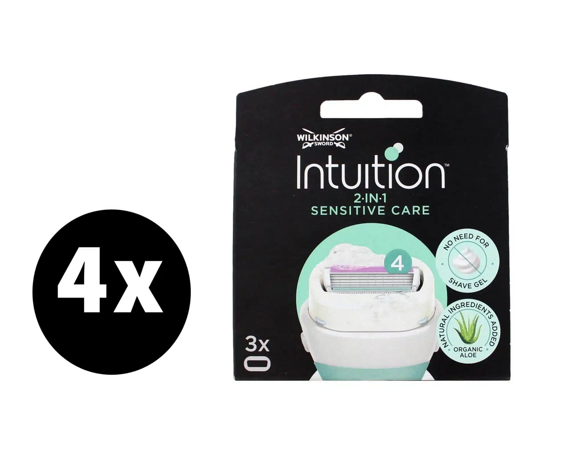 Wilkinson Scheermesjes Intuition Sensitive Care 3 Mesjes x 4
