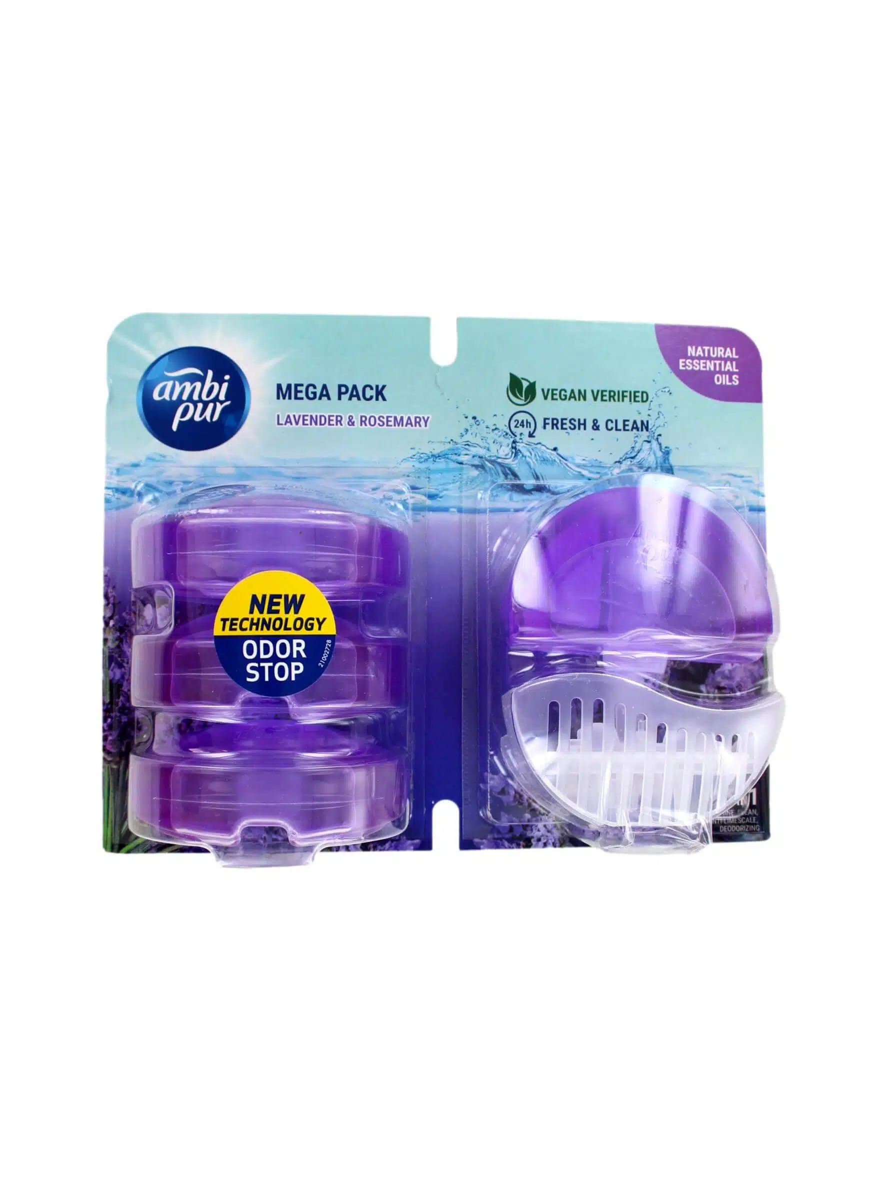 Ambi Pur Toiletblokken Lavender & Rosemary 1 Houder + 4 Navullingen