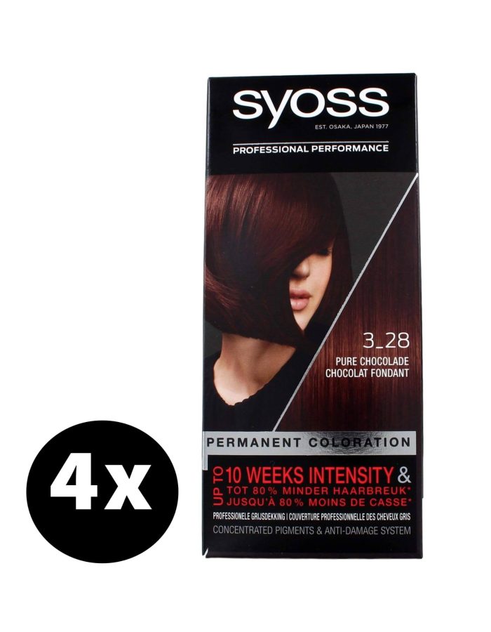 Syoss Haarverf 3-28 Pure Chocolade x 4