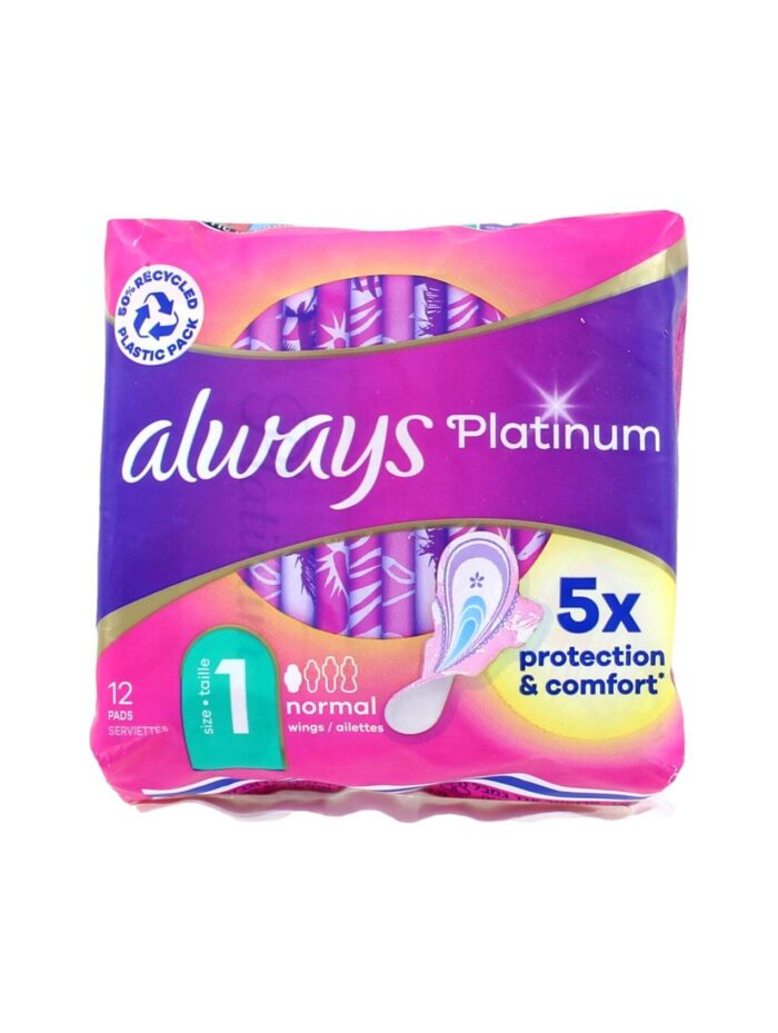 Always Maandverband Met Vleugels Platinum Size 1, 12 Stuks