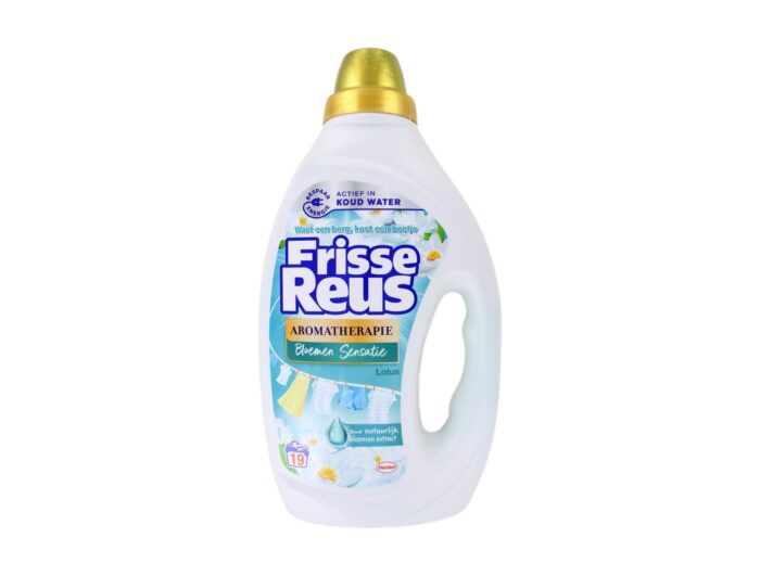 Frisse Reus Vloeibaar Wasmiddel Wit Lotus 19 Wasbeurten, 855 ml