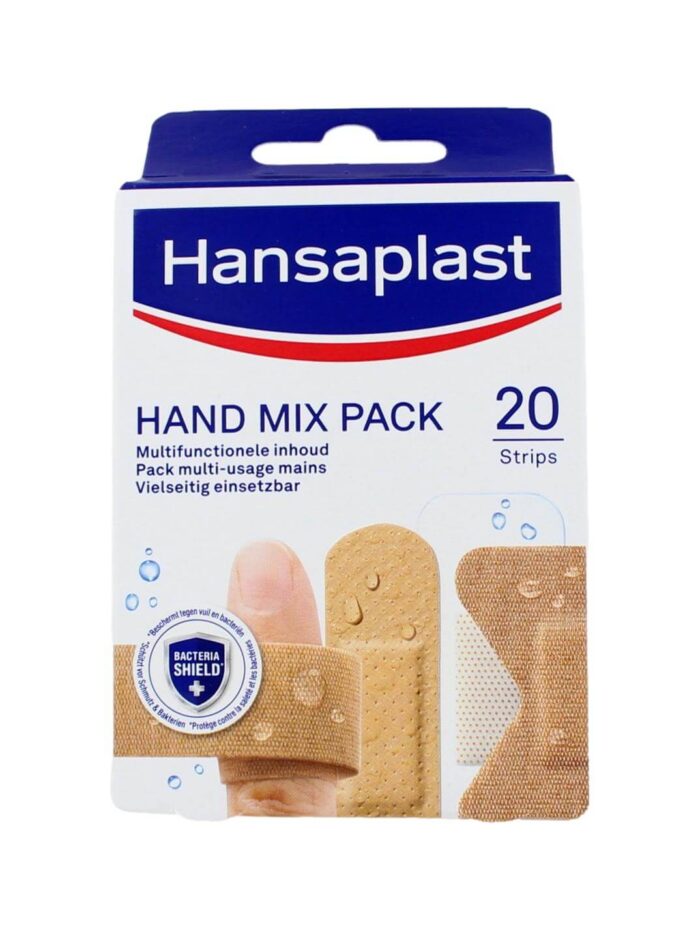 Hansaplast Pleisters Hand Mix Pack, 20 Strips