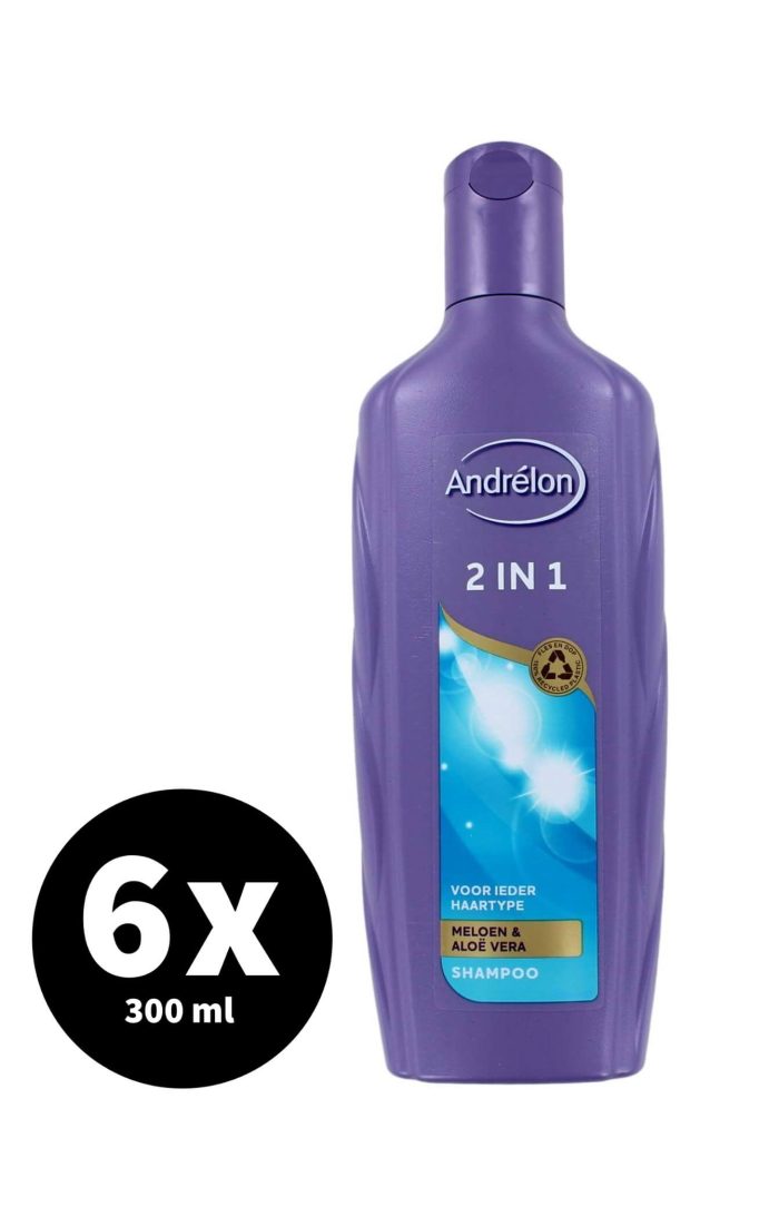 Andrelon Shampoo 2in1 Meloen & Aloe Vera 6 x 300 ml