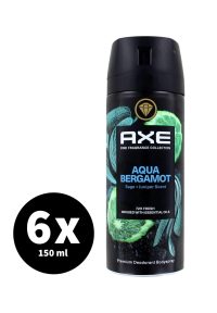 Axe Deodorant Spray Aqua Bergamot 6 x 150 ml