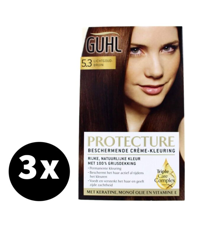 Guhl Creme Haarverf 5.3 Licht Goudbruin x 3