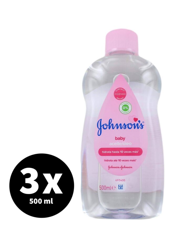 Johnson's Baby Olie Roze 3 x 500 ml