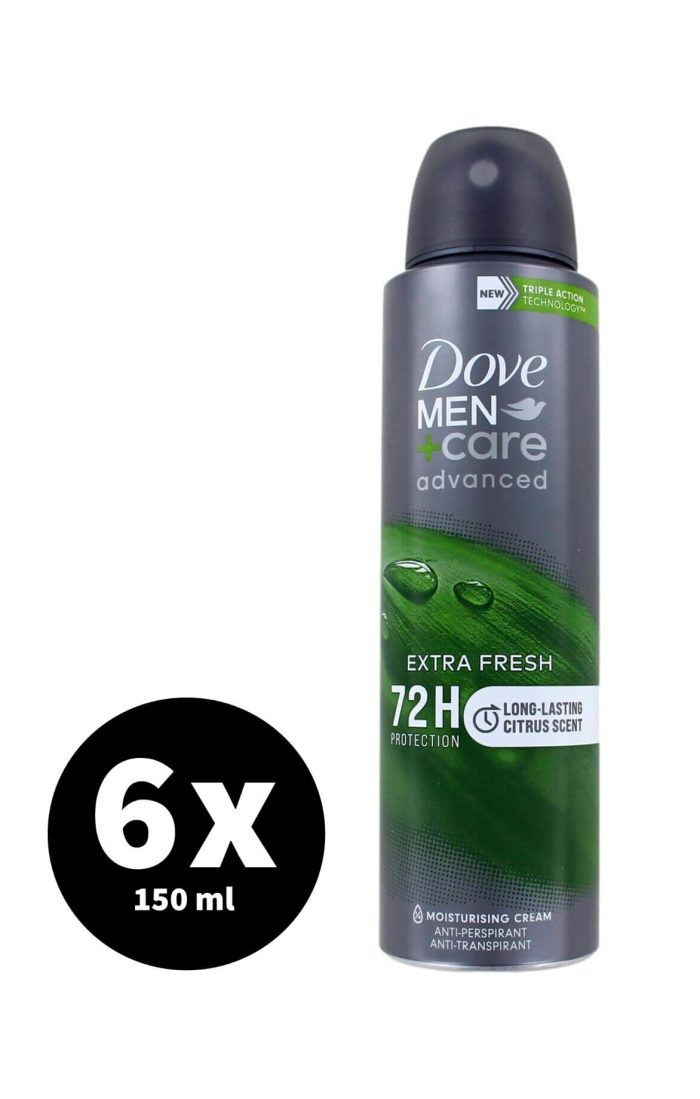 Dove Men+Care Deodorant Spray Extra Fresh 72h 6 x 150 ml