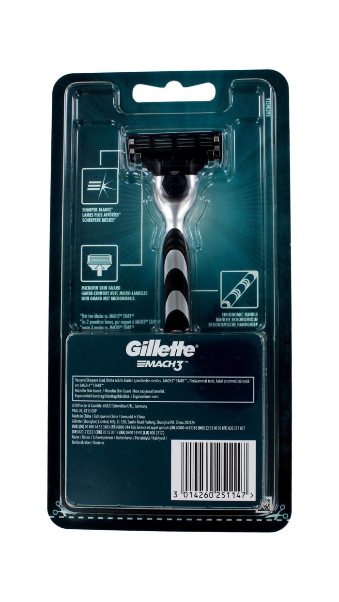 Gillette Mach3 Houder + 1 Mesje