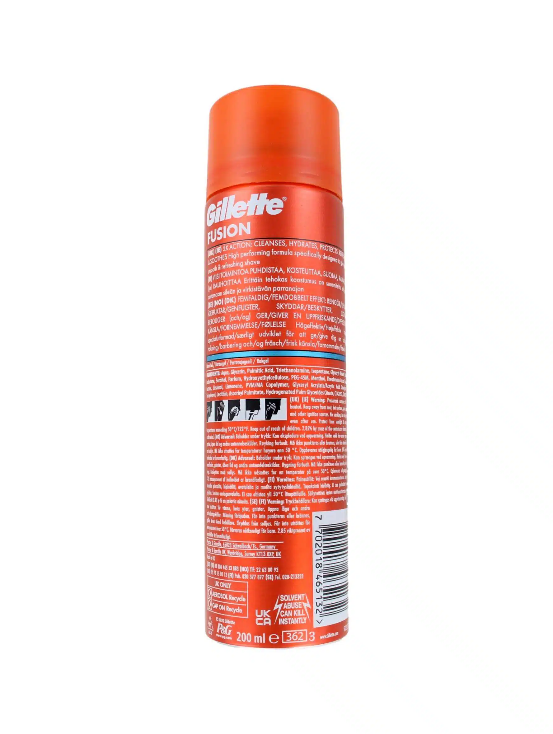 Gillette Scheergel Fusion5 Ultra Moisturizing, 200 ml