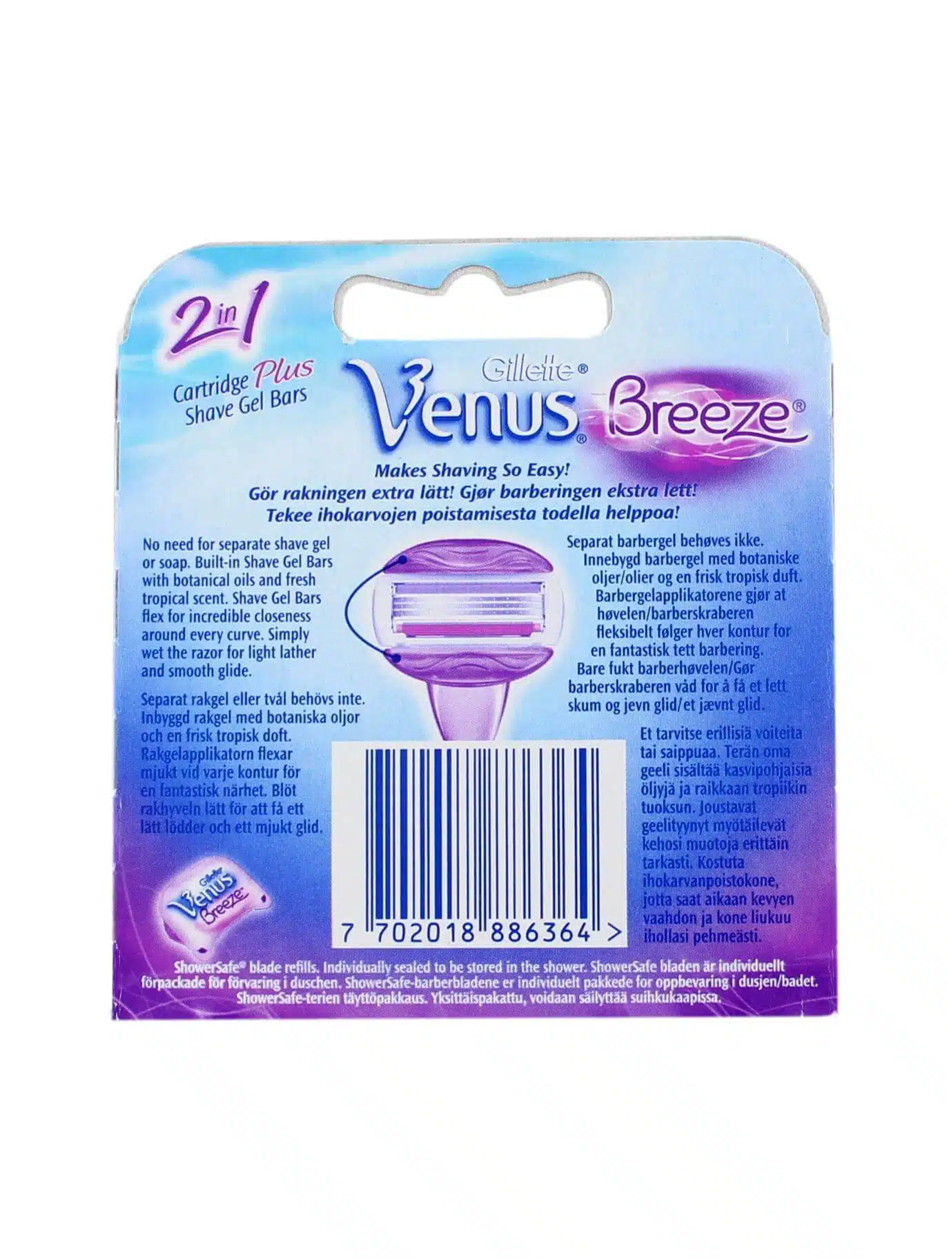 Gillette Venus Scheermesjes Breeze, 4 Stuks