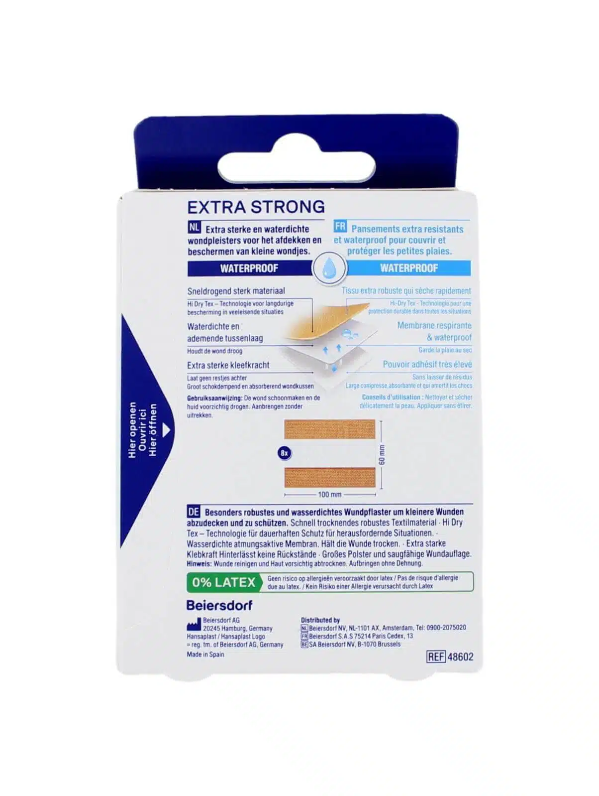 Hansaplast Pleisters Extra Strong Waterproof 80cmx6cm