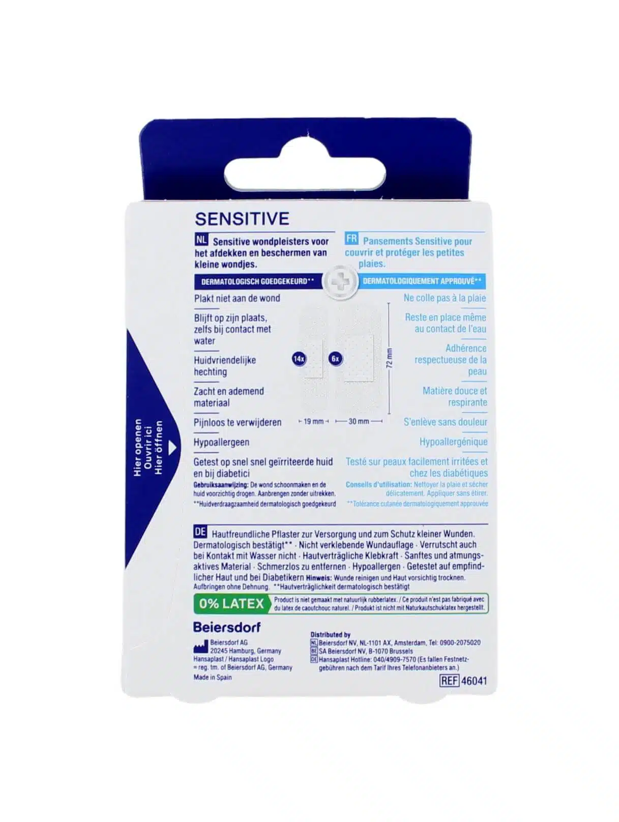 Hansaplast Pleisters Sensitive 20 Strips