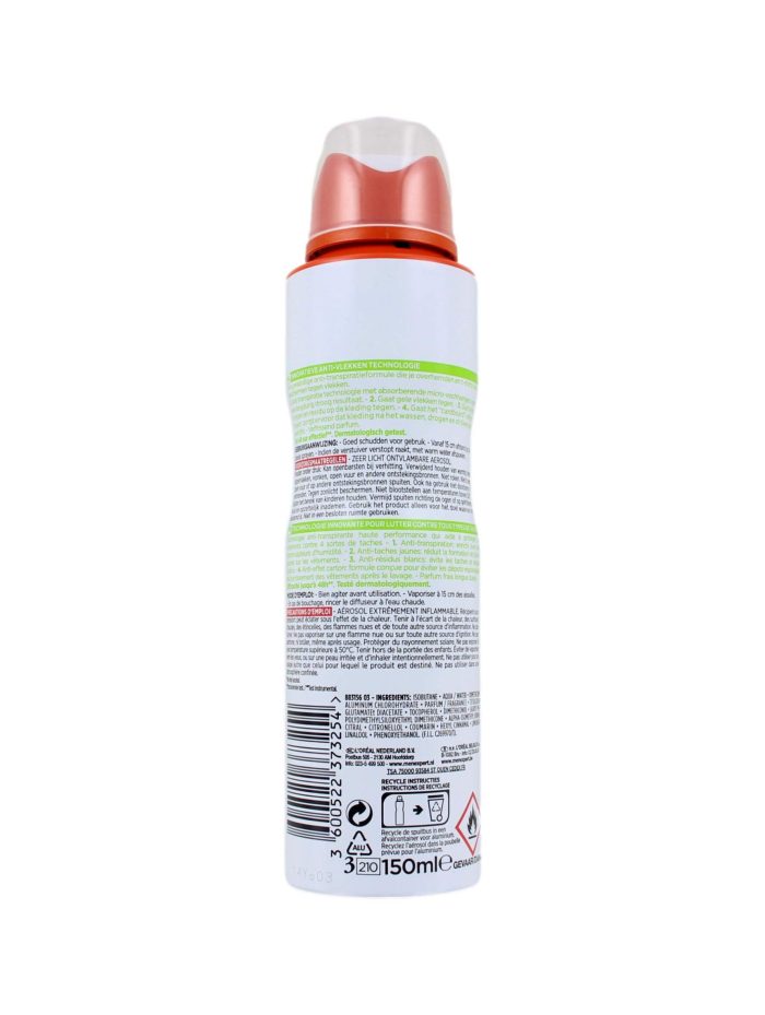 L'Oreal Men Expert Deodorant Spray Shirt Protect Anti-Marks, 150 ml