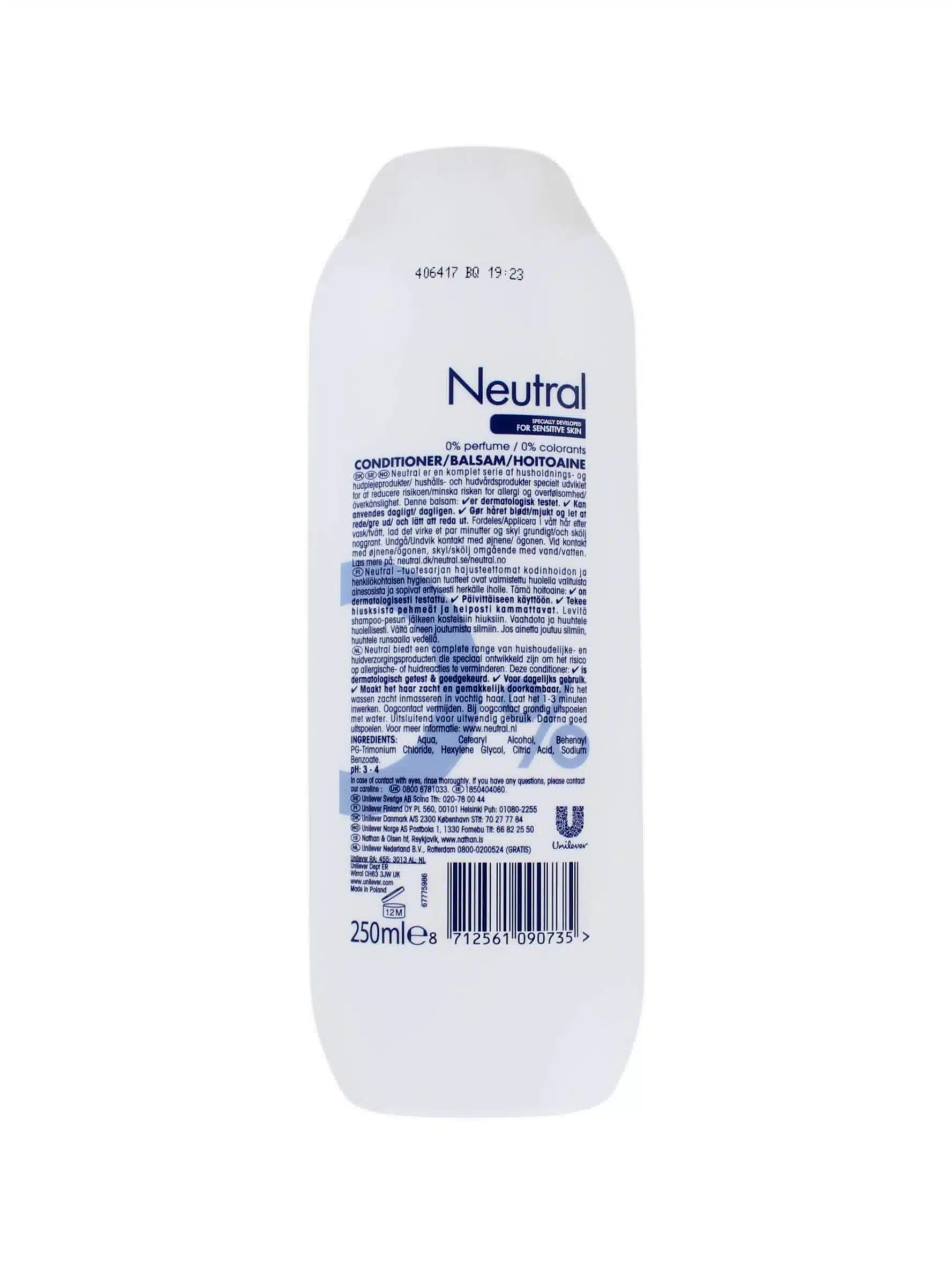 Neutral Conditioner 0% Parfum, 250 ml