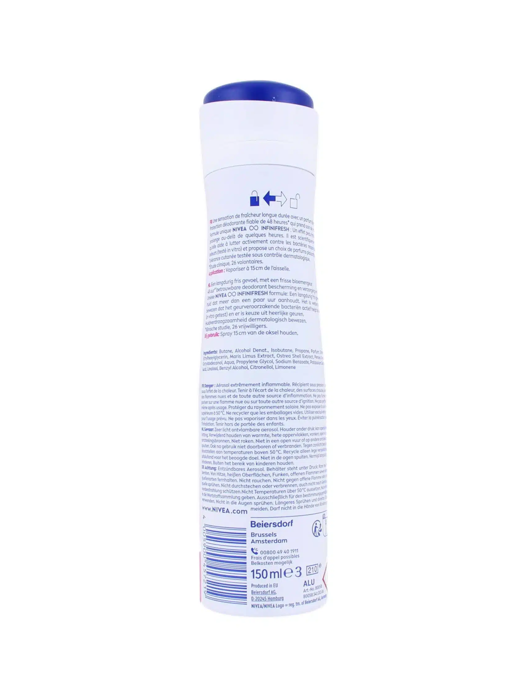 Nivea Deodorant Spray Fresh Flower 0%, 150 ml