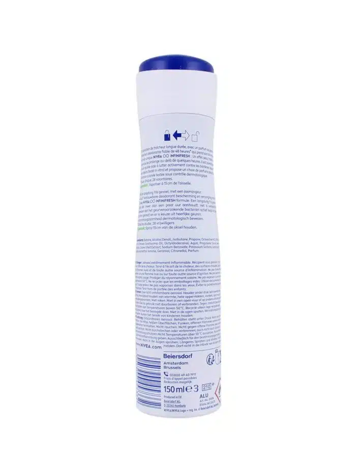 Nivea Deodorant Spray Fresh Pure 0%, 150 ml