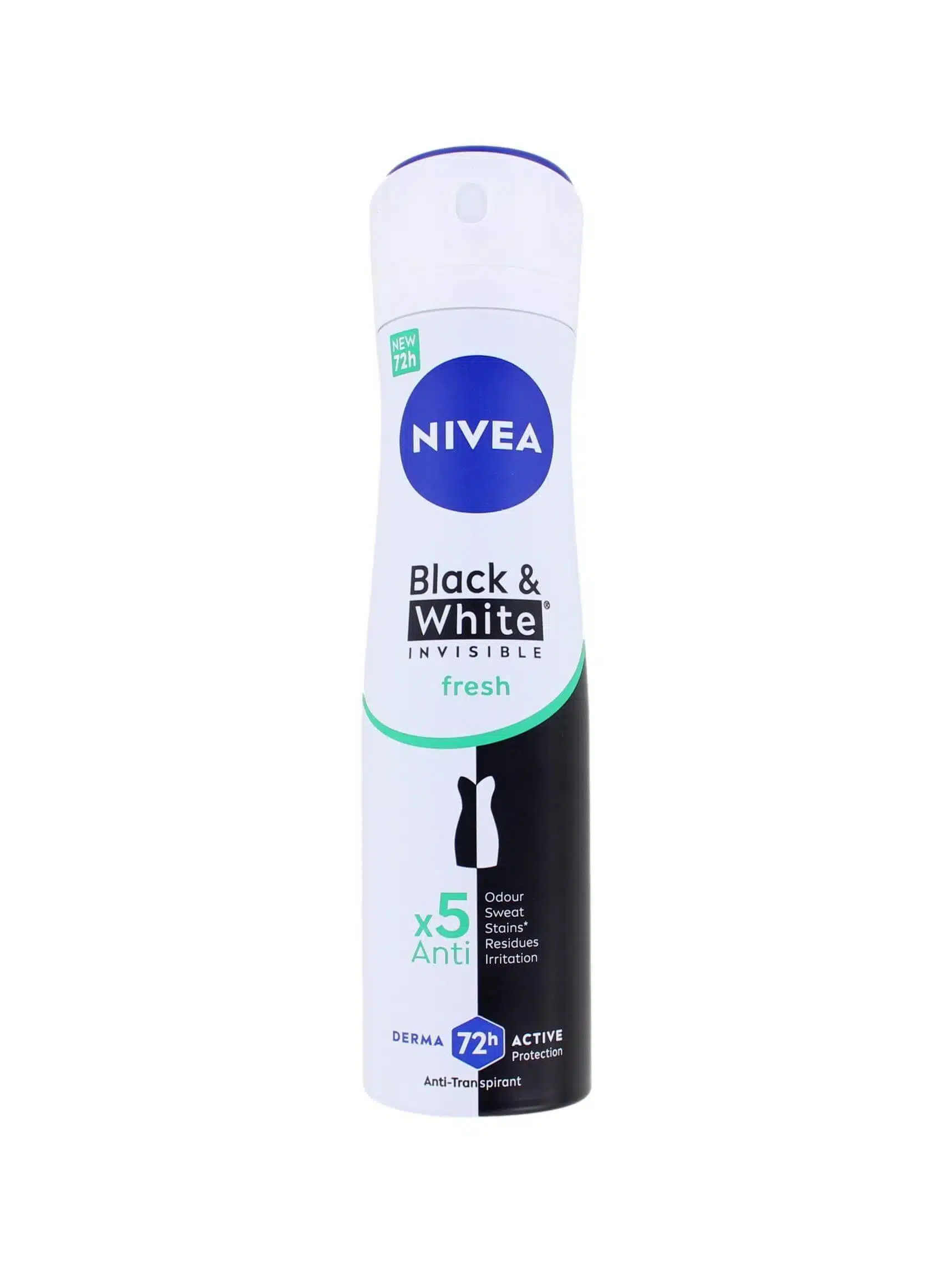 Nivea Deodorant Spray Invisible Black & White Fresh, 150 ml